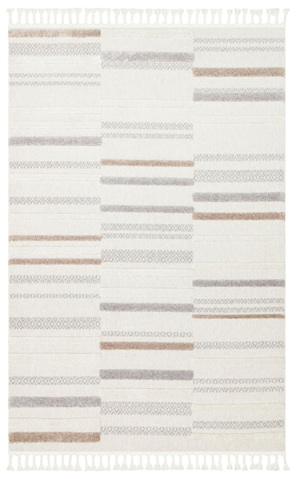 Malibu MLB01 White Grey Örgü Dokuma Salon Koridor Mutfak Halısı Bukle