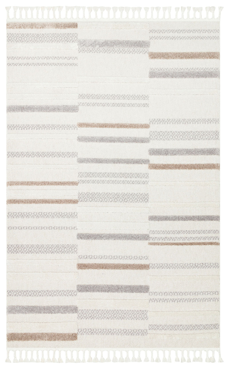 Malibu MLB01 White Grey Örgü Dokuma Salon Koridor Mutfak Halısı Bukle