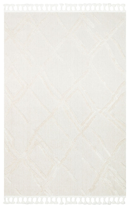 Malibu MLB03 White Örgü Dokuma Salon Koridor Mutfak Halısı Bukle