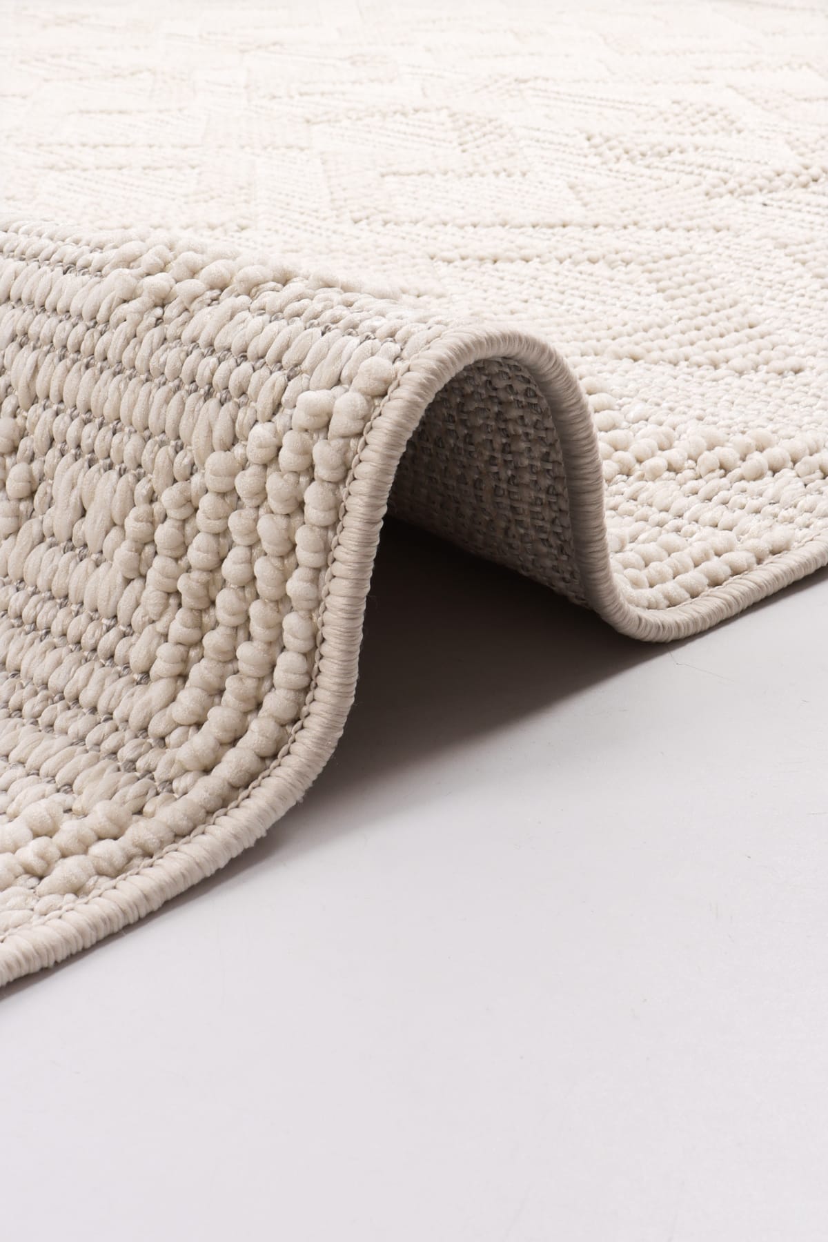 Skyet SKT0207 Krem Bukle Dokuma Minimalist İskandinav Halı