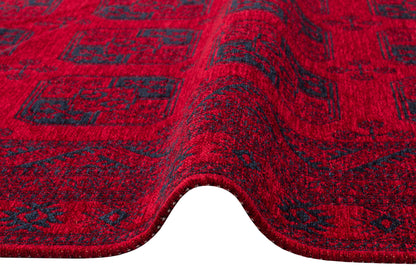 Tahran THN01 Red Dokuma Yıkanabilir Salon Mutfak Koridor Halısı