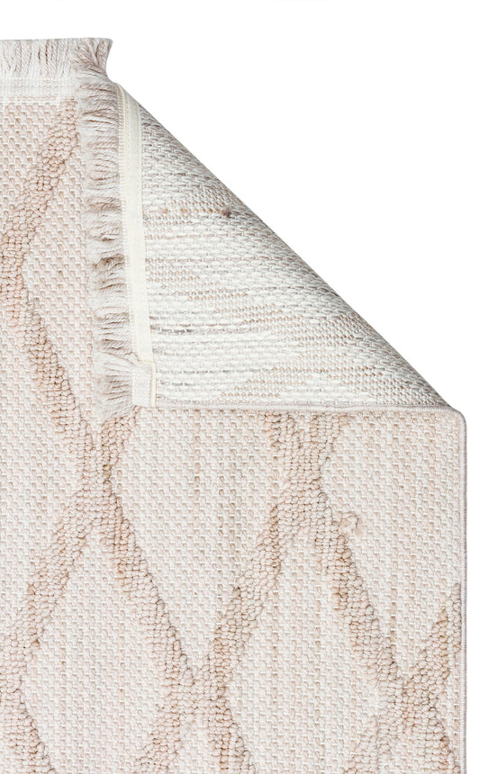 Loft LFT04 Beige Örgü Dokuma Salon Koridor Mutfak Halısı Bukle
