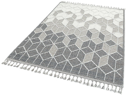 Flam FLM03 Grey Örgü Dokuma Salon Koridor Mutfak Halısı Bukle