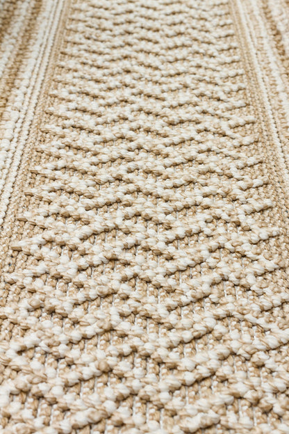 Flam FLM05 Beige Örgü Dokuma Salon Koridor Mutfak Halısı Bukle