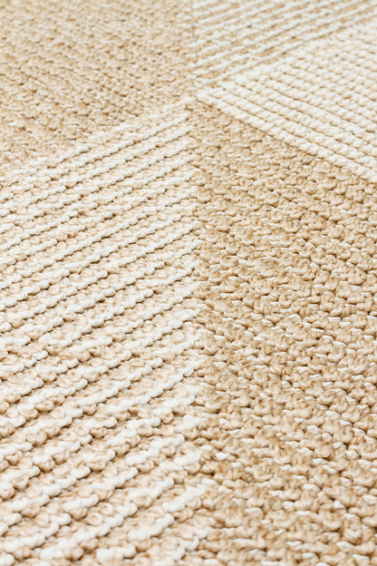 Flam FLM08 Beige Örgü Dokuma Salon Koridor Mutfak Halısı Bukle