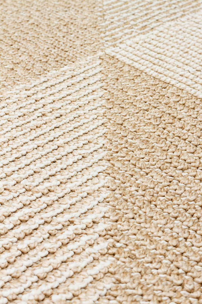 Flam FLM08 Beige Örgü Dokuma Salon Koridor Mutfak Halısı Bukle