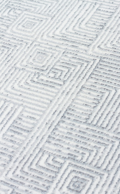 Sateen ST109 Cream Grey Dokuma Salon Koridor Mutfak Halısı