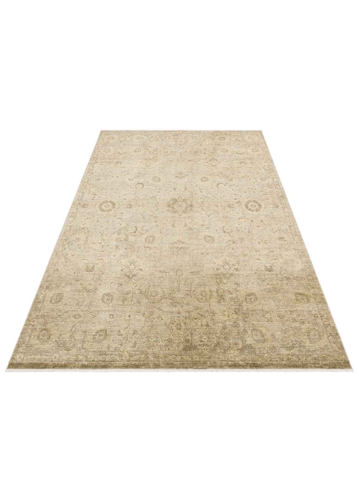Depaca DP01 Yeşil Vintage Salon Oturma Odası Halısı detay