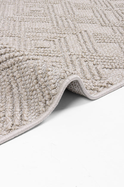 Skyet SKT0206 Beige Bukle Dokuma Minimalist İskandinav Halı