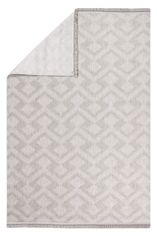 Skyet SKT0306 Beige Bukle Dokuma Minimalist İskandinav Halı