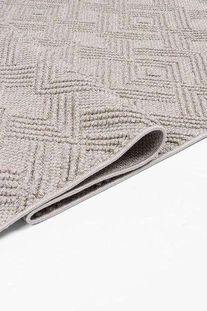 Skyet SKT0206 Beige Bukle Dokuma Minimalist İskandinav Halı
