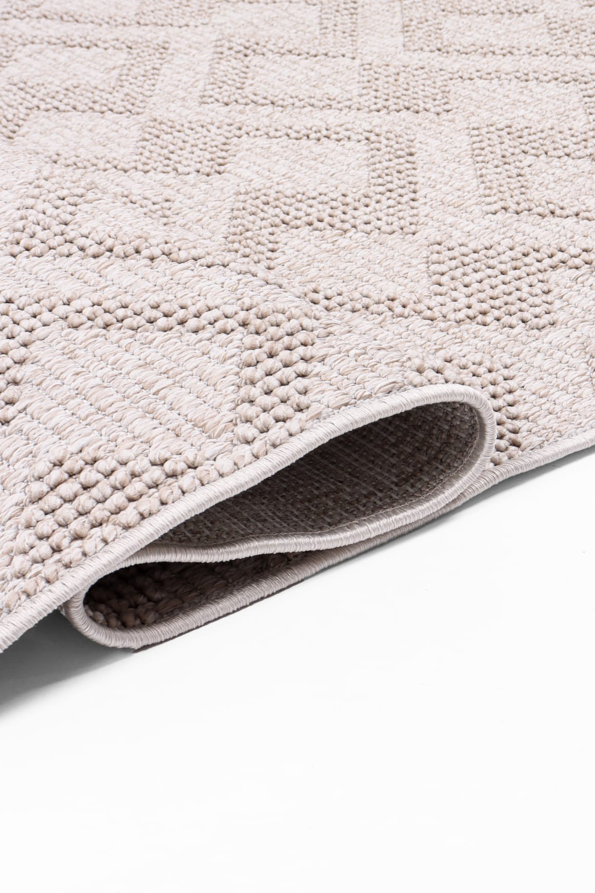 Skyet SKT0306 Beige Bukle Dokuma Minimalist İskandinav Halı