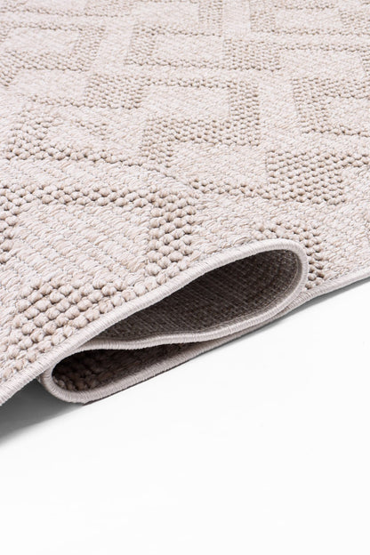 Skyet SKT0306 Beige Bukle Dokuma Minimalist İskandinav Halı