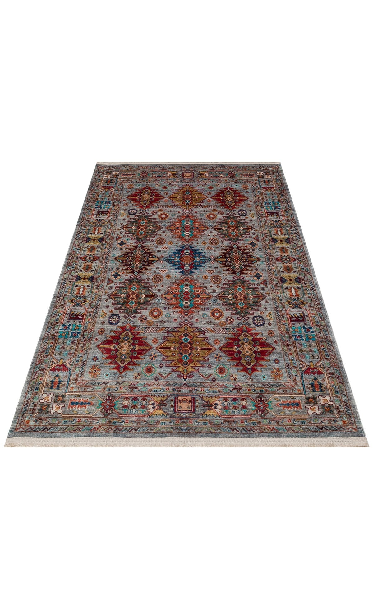 Kadim Aqua KDM06 Antik Desenlere Sahip Makinede Yıkanabilir Vintage Salon Oturma odası Koridor Mutfak Halısı