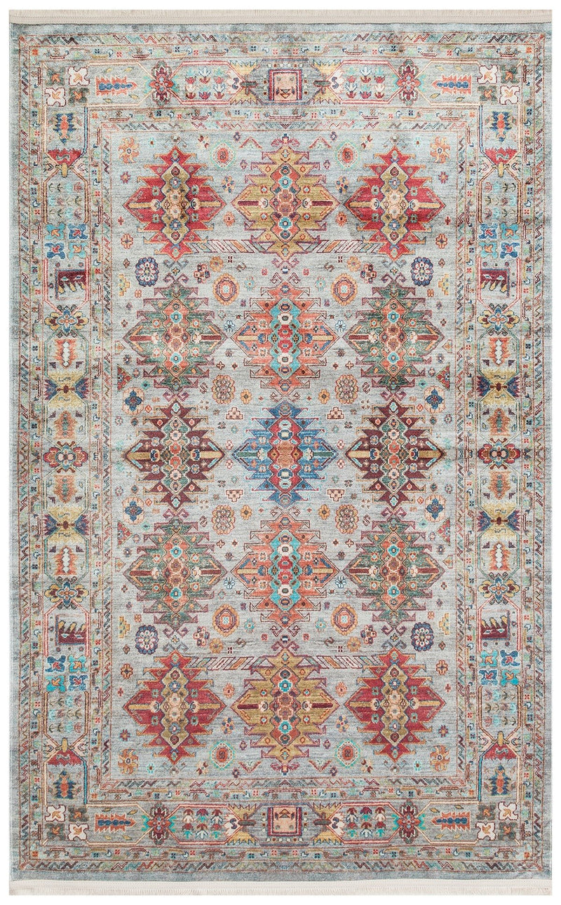 Kadim Aqua KDM06 Antik Desenlere Sahip Makinede Yıkanabilir Vintage Salon Oturma odası Koridor Mutfak Halısı