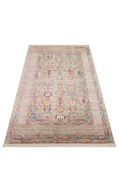 Kadim Olive KDM07 Antik Desenlere Sahip Makinede Yıkanabilir Vintage Salon Oturma odası Koridor Mutfak Halısı