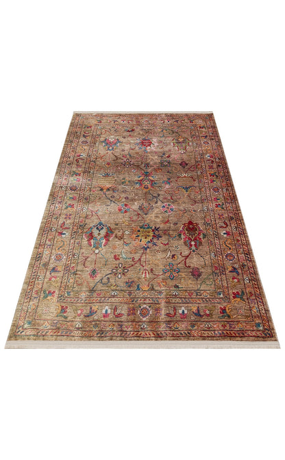 Kadim Beige KDM08 Antik Desenlere Sahip Makinede Yıkanabilir Vintage Salon Oturma odası Koridor Mutfak Halısı