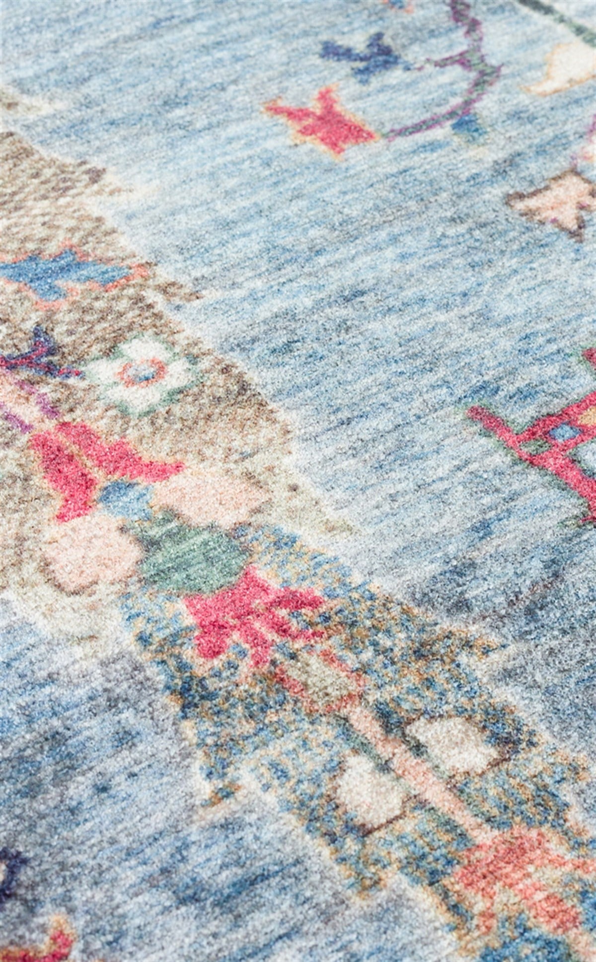 Kadim Aqua KDM09 Antik Desenlere Sahip Makinede Yıkanabilir Vintage Salon Oturma odası Koridor Mutfak Halısı