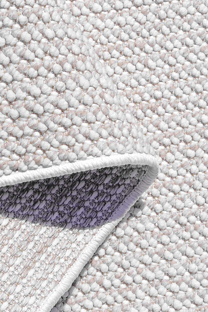 Skyet SKT0406 Beige Bukle Dokuma Minimalist İskandinav Halı