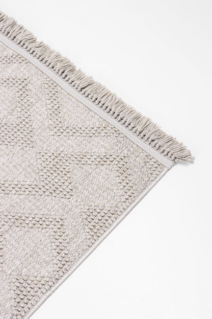 Skyet SKT0306 Beige Bukle Dokuma Minimalist İskandinav Halı