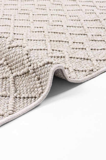 Skyet SKT0106 Beige Bukle Dokuma Minimalist İskandinav Halı