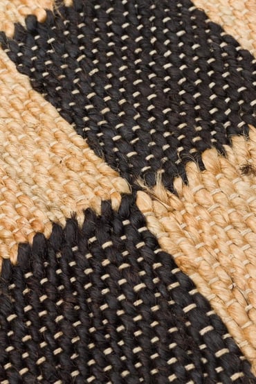 Jütte Natural 13 Black Çift Taraflı Jüt Halı