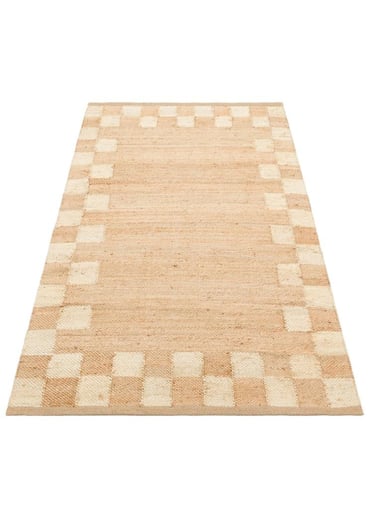 Jütte Natural 13 White Çift Taraflı Jüt Halı