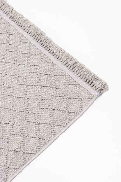 Skyet SKT0106 Beige Bukle Dokuma Minimalist İskandinav Halı