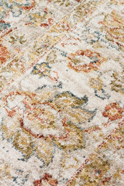 Varak Blue VRK01 Desenlere Sahip Makinede Yıkanabilir Vintage Salon Oturma odası Koridor Mutfak Halısı