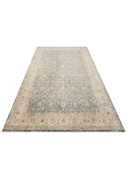 Varak Blue VRK01 Desenlere Sahip Makinede Yıkanabilir Vintage Salon Oturma odası Koridor Mutfak Halısı
