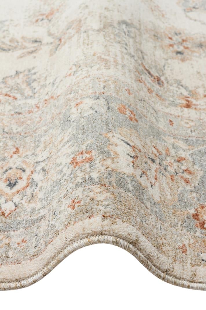 Varak Cream Grey XW VRK04 Desenlere Sahip Makinede Yıkanabilir Vintage Salon Oturma odası Koridor Mutfak Halısı