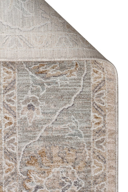 Varak L.Grey XW VRK06 Desenlere Sahip Makinede Yıkanabilir Vintage Salon Oturma odası Koridor Mutfak Halısı