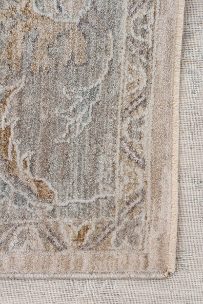 Varak L.Grey XW VRK06 Desenlere Sahip Makinede Yıkanabilir Vintage Salon Oturma odası Koridor Mutfak Halısı