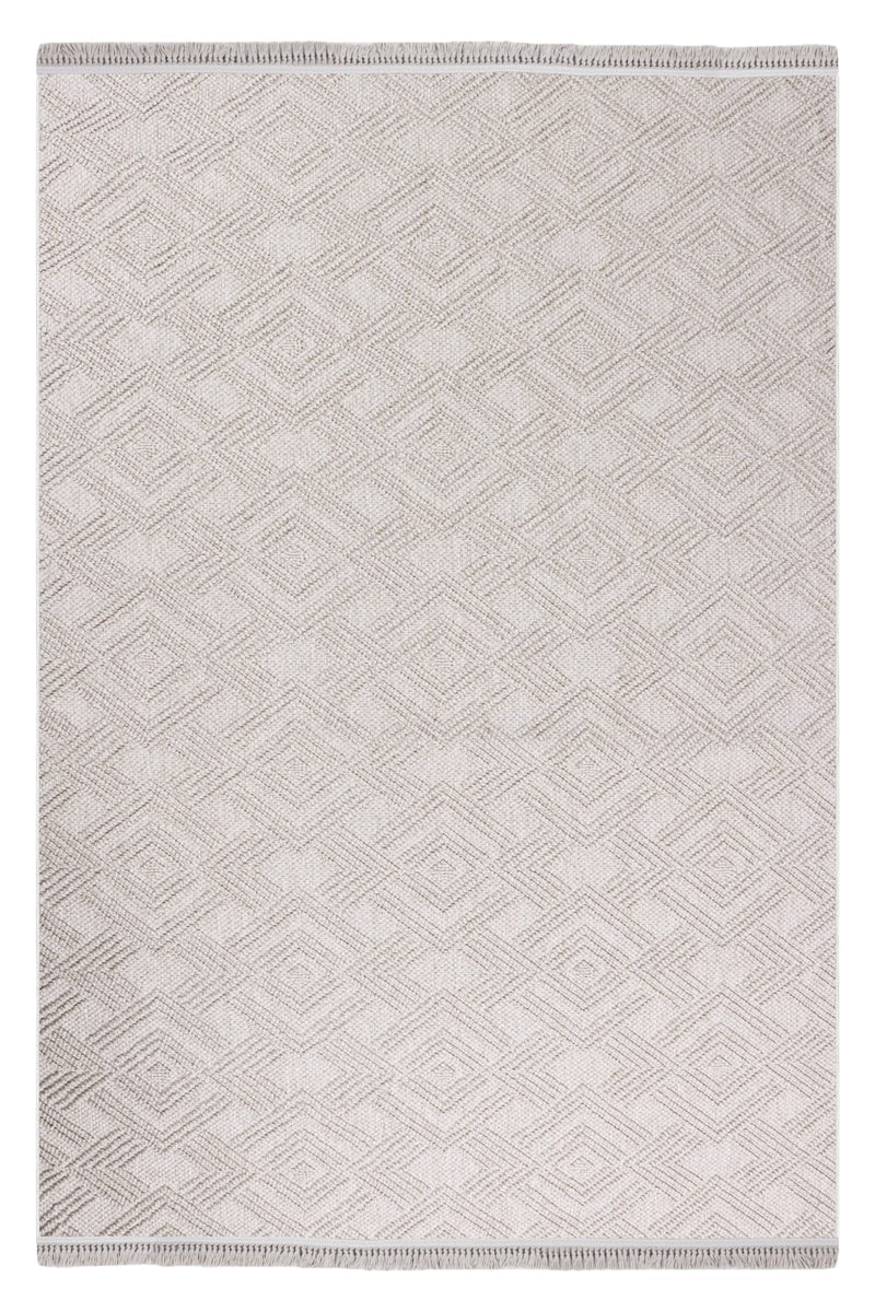 Skyet SKT0206 Beige Bukle Dokuma Minimalist İskandinav Halı