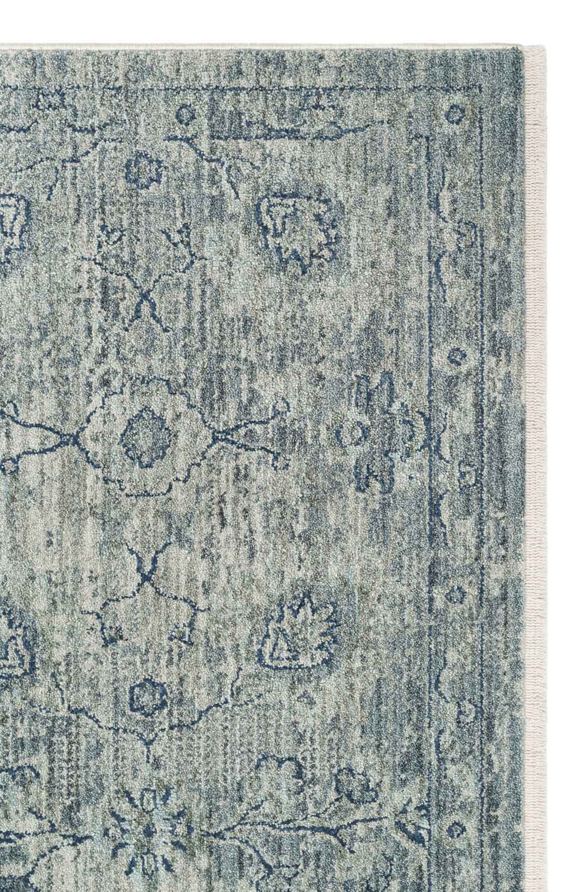 Depaca DP01 Mavi Vintage Salon Oturma Odası Halısı detay