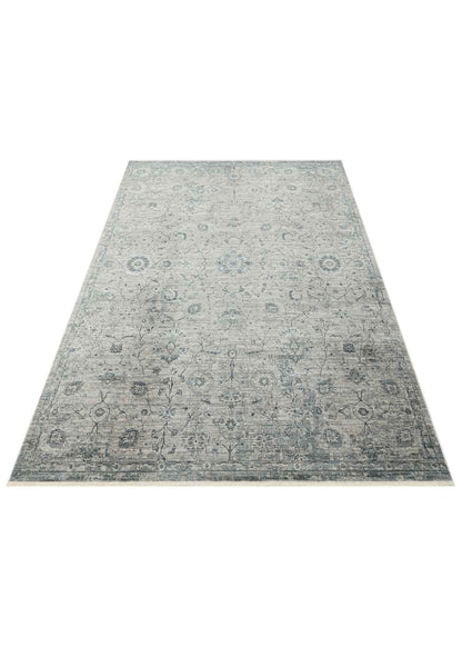 Depaca DP01 Mavi Vintage Salon Oturma Odası Halısı detay