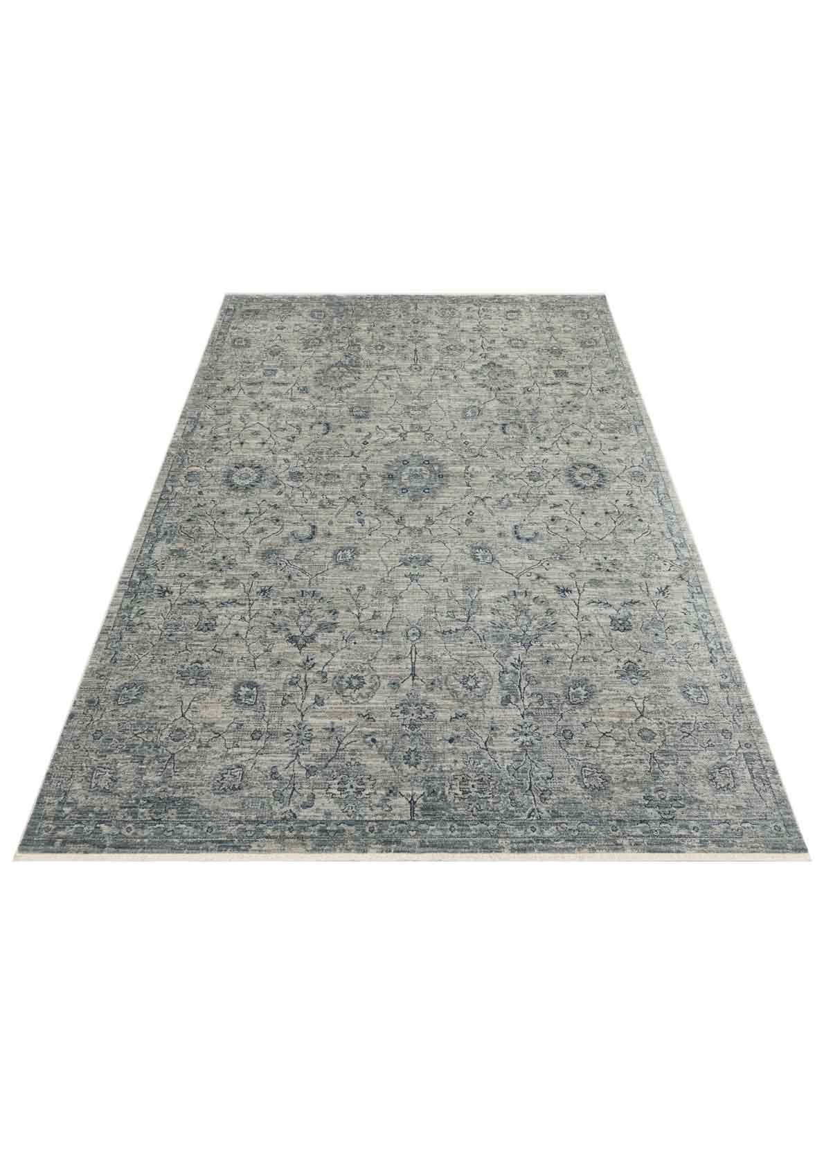 Depaca DP01 Mavi Vintage Salon Oturma Odası Halısı detay