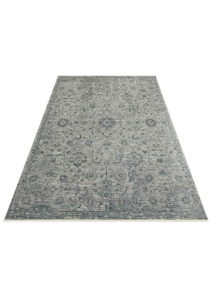 Depaca DP01 Mavi Vintage Salon Oturma Odası Halısı detay