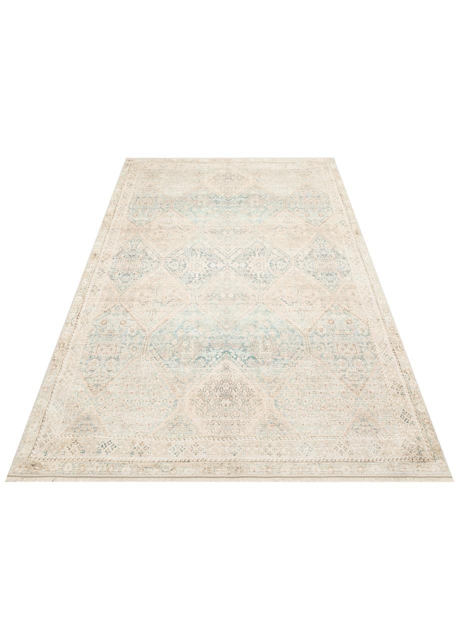 Retro RTR04 Pastel Gök Mavisi Vintage Etnik Desen Salon Mutfak Oturma odası Halısı