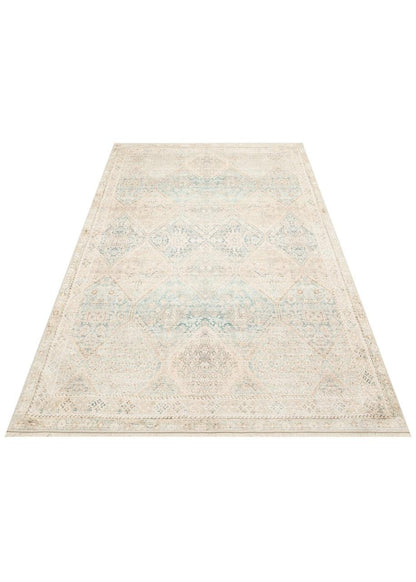 Retro RTR04 Pastel Gök Mavisi Vintage Etnik Desen Salon Mutfak Oturma odası Halısı