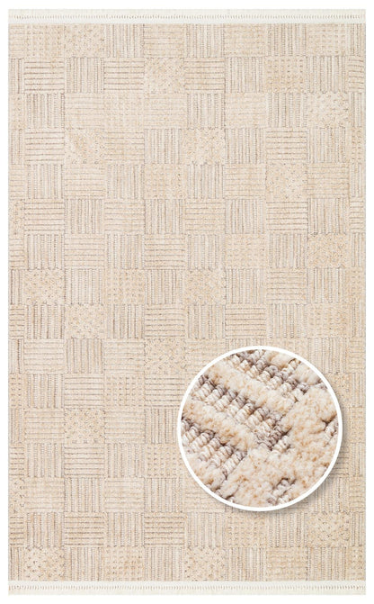 Liva LV05 Beige Örgü Dokuma Salon Koridor Yatak odası Halısı