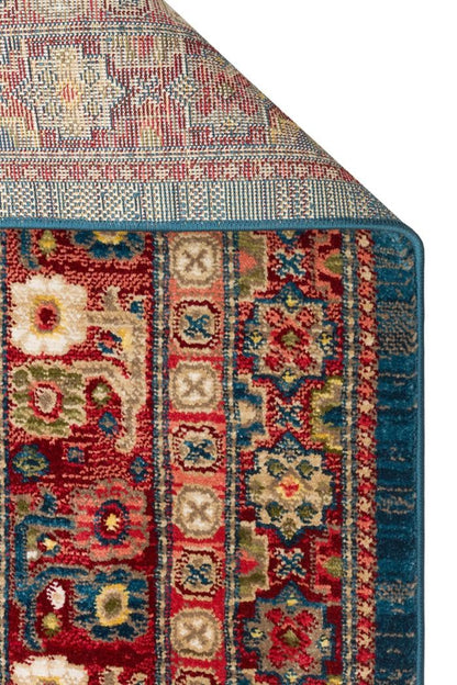 Nostalji NST05 Lacivert Kırmızı Vintage Salon Oturma odası Koridor Mutfak Halısı