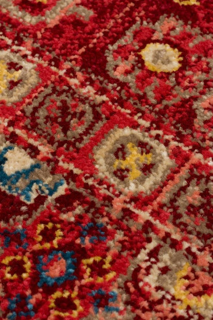 Nostalji NST05 Kırmızı Vintage Salon Oturma odası Koridor Mutfak Halısı