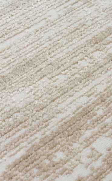 Doku Plain Beige Eskitme Desenli Salon Koridor Mutfak Halısı