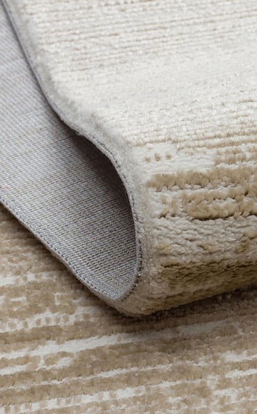 Doku Plain Beige Eskitme Desenli Salon Koridor Mutfak Halısı