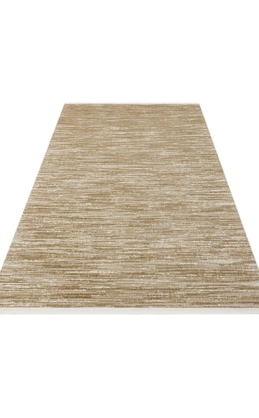 Doku Plain Beige Eskitme Desenli Salon Koridor Mutfak Halısı