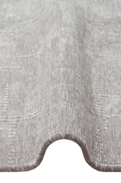 Yuna Kilim YUN02 Grey Makinede Yıkanabilir Salon Oturma odası Koridor Mutfak Halısı