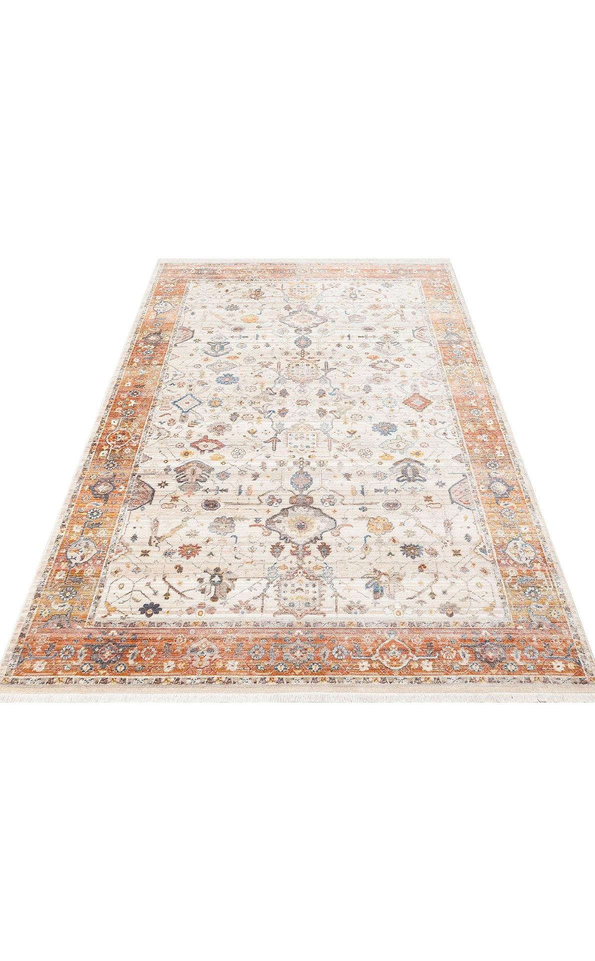 Pietra Cream Terra PTA01 Desenlere Sahip Vintage Salon Oturma odası Koridor Mutfak Halısı