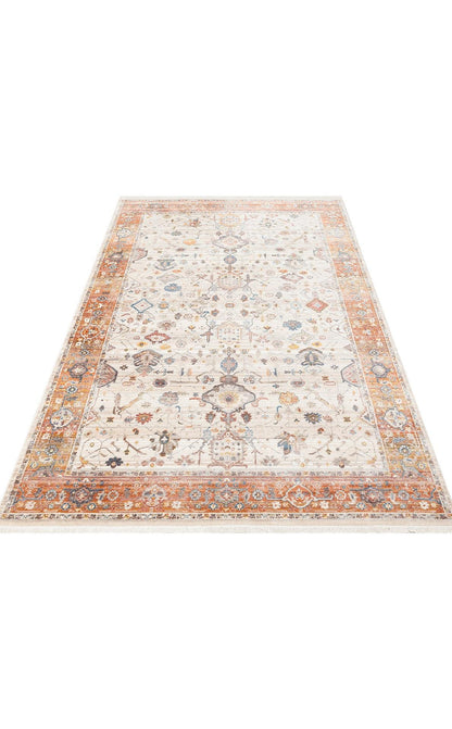 Pietra Cream Terra PTA01 Desenlere Sahip Vintage Salon Oturma odası Koridor Mutfak Halısı