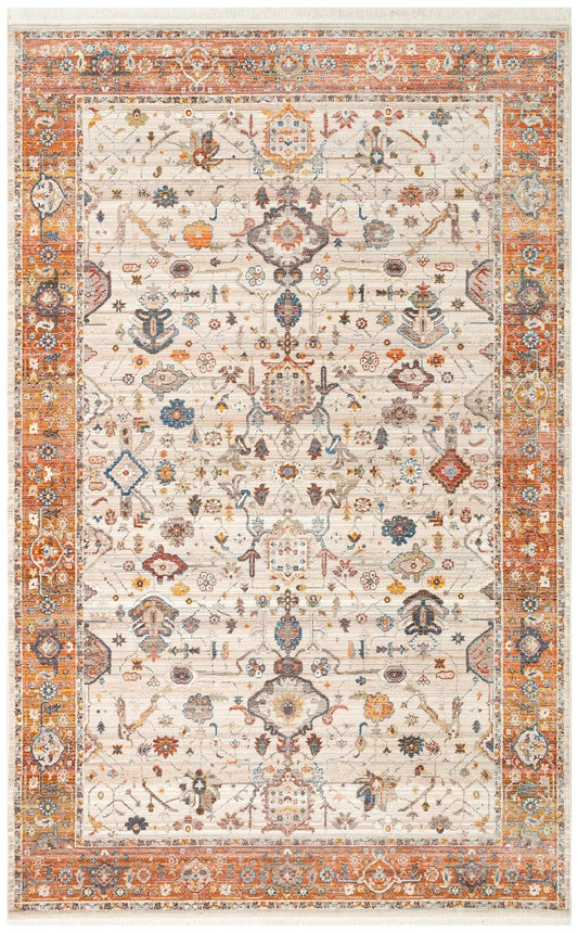 Pietra Cream Terra PTA01 Desenlere Sahip Vintage Salon Oturma odası Koridor Mutfak Halısı
